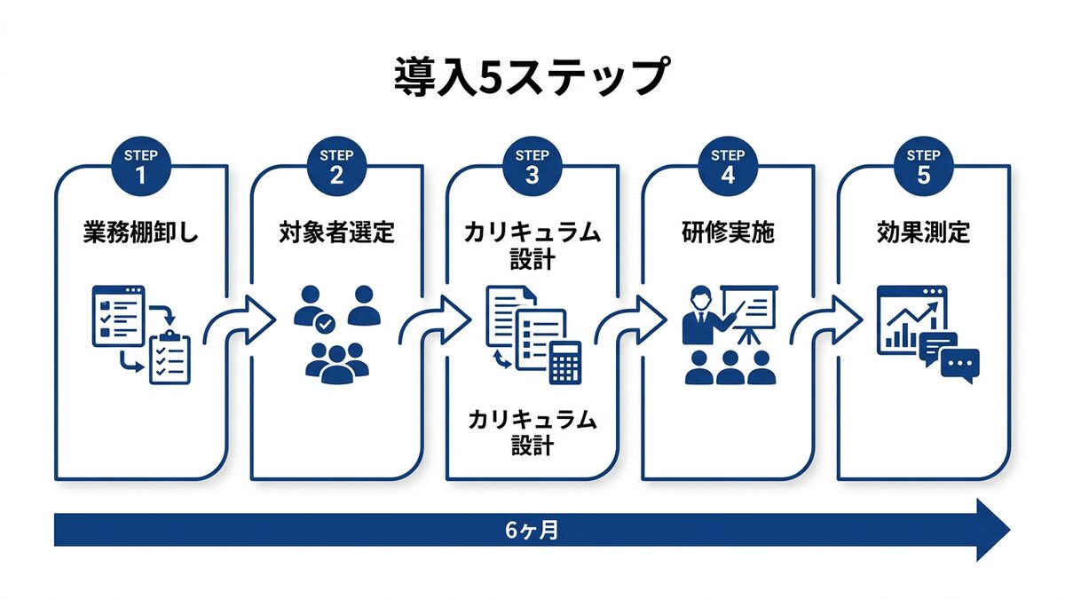 AIリスキリング導入5ステップ