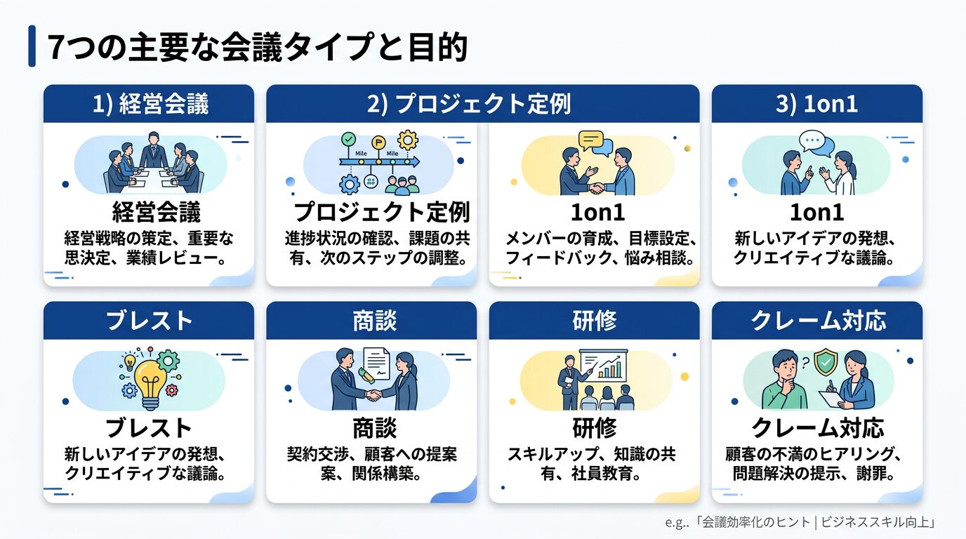 会議タイプ別プロンプトテンプレート7選