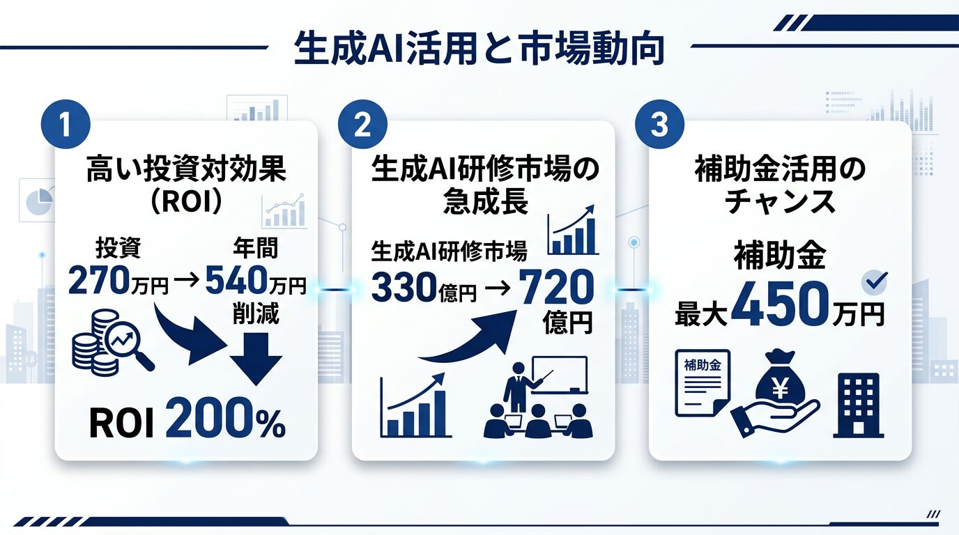 費用対効果・市場データ・補助金
