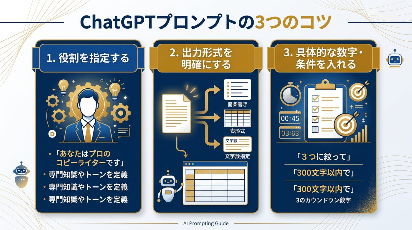 ChatGPTプロンプトの3つのコツ